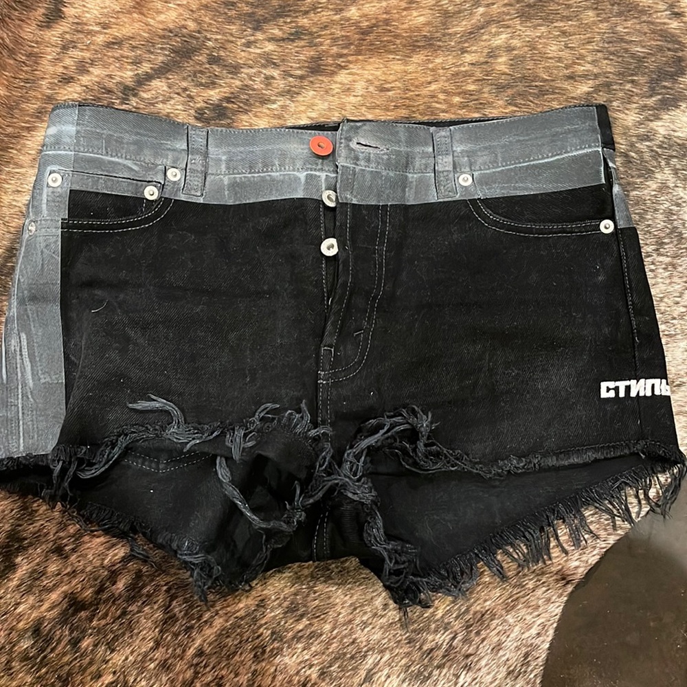 Heron Preston denim shorts